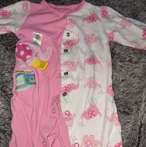 baby girl clip up onsie